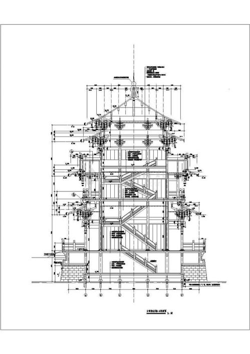 江南雅韵 三层仿古塔楼建筑设计概念方案